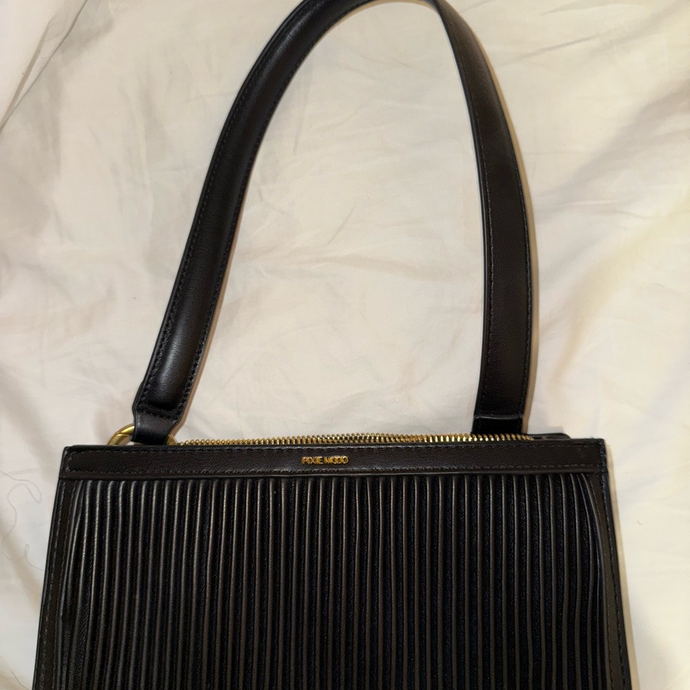 Pixie Mood Black Textured Shoulder Bag
